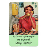 Retro-Hausfrau - nicht mehr sprechen, Magnet (Vertikal)