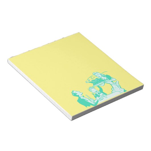 Retro Hausfrau Notizblock (angewinkelt)