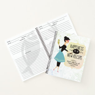 Retro Hausfrau Personal Kochbuch Rezept Notebook Notizblock