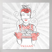 Retro-Hausfrau Poster (Vorne)