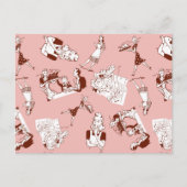 Retro Hausfrau Postkarte (Vorderseite)