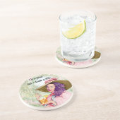 Retro Hausfrau Sun Hat Cocktail Blume Getränkeuntersetzer (Seite)