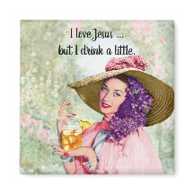 Retro Hausfrau Sun Hat Cocktail Blume