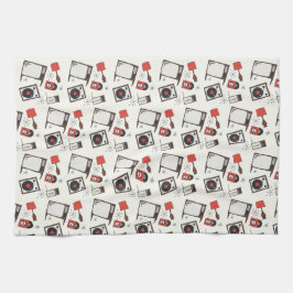 Retro-Haushaltsdesigns Geschirrtuch