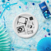 Retro, Haushaltsdesigns Pappteller (Party)