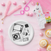 Retro, Haushaltsdesigns Pappteller (Party)