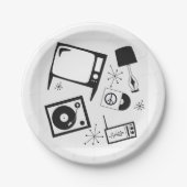 Retro, Haushaltsdesigns Pappteller (Vorderseite)