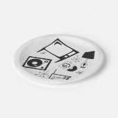 Retro, Haushaltsdesigns Pappteller (Schrägansicht)