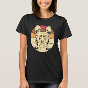 Retro-Haustier französischer Hund Besitzer Französ T-Shirt