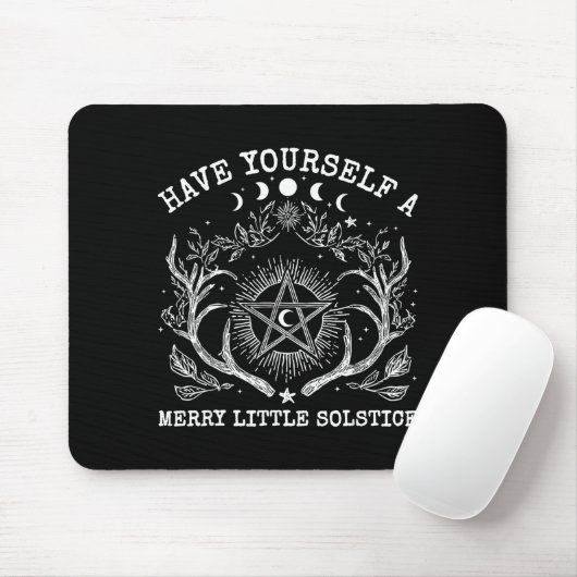 Retro Have Yourself A Merry Little Solstice Yule C Mousepad (Mit Mouse)