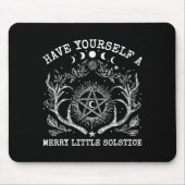 Retro Have Yourself A Merry Little Solstice Yule C Mousepad (Vorne)