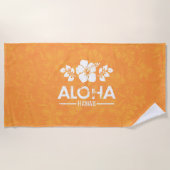 Retro Hawaii Aloha Beach Handtuch (Vorderseite)