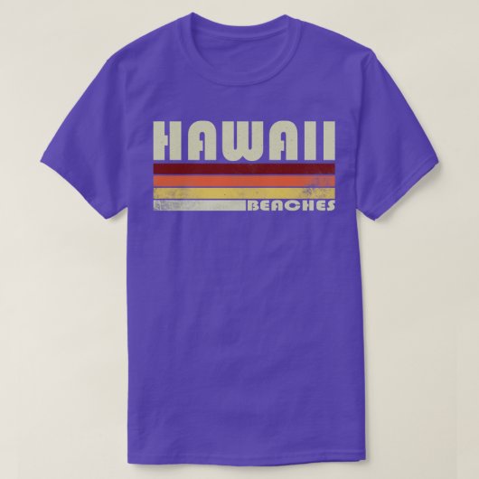 Retro Hawaii Beach Urlaub T-Shirt (Design vorne)