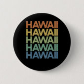 Retro Hawaii - Cooler Sommerurlaub Geschenk Button (Vorderseite)