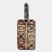 Retro Hawaii Map Gepäckanhänger (Rückseite vertikal)