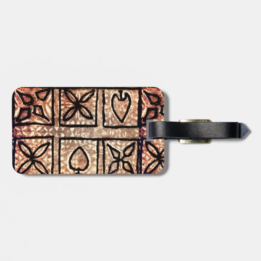 Retro Hawaii Map Gepäckanhänger (Rückseite horizontal)