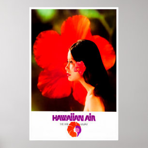 Retro-Hawaii-Plakat Reise Kunst Heim Sport Wand Poster