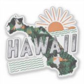 Retro Hawaii Staat Sticker (Vorderseite)