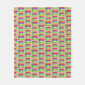 Retro Hawaii Sunset Beach Fleecedecke (Vorderseite)