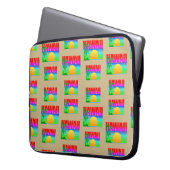 Retro Hawaii Sunset Beach Laptopschutzhülle (Vorderseite Links)