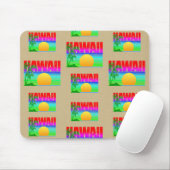 Retro Hawaii Sunset Beach Mousepad (Mit Mouse)
