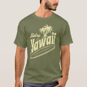 Retro Hawaii Vibes with Palm Trees and Surfboard  T-Shirt (Vorderseite)