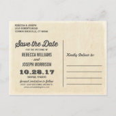 Retro Hawaii Waikiki Beach Foto Save the Date Ankündigungspostkarte (Rückseite)