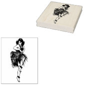 Retro Hawaiian Dancer Rubber Art Briefmarke Gummistempel (Stempel)