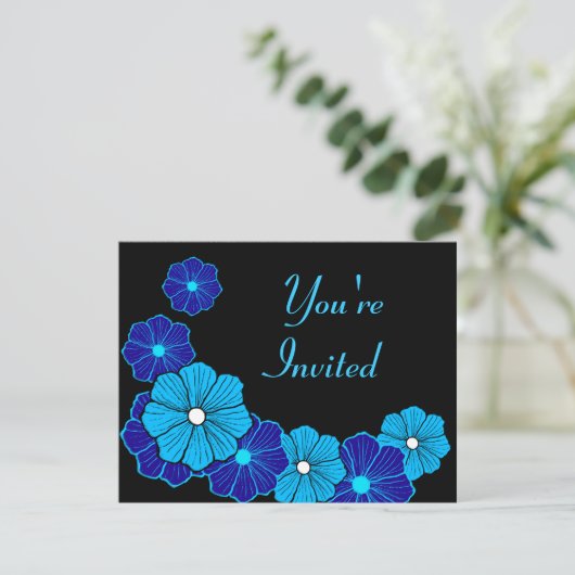 Retro Hawaiian Einladung (Stehend Vorderseite)