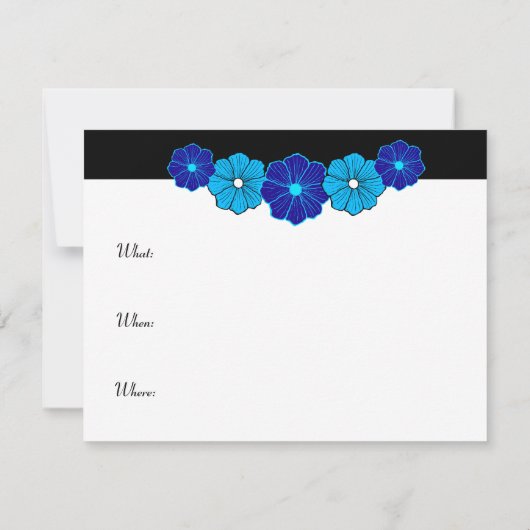 Retro Hawaiian Einladung (Rückseite)