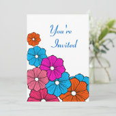 Retro Hawaiian Hawaii Luau Party Einladungen (Stehend Vorderseite)