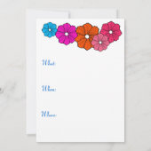 Retro Hawaiian Hawaii Luau Party Einladungen (Rückseite)