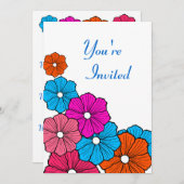 Retro Hawaiian Hawaii Luau Party Einladungen (Vorne/Hinten)