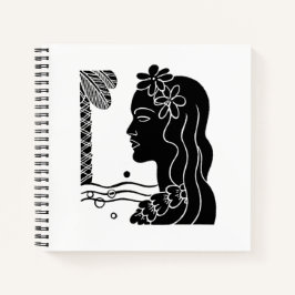 Retro Hawaiian Hula Girl Notizbuch