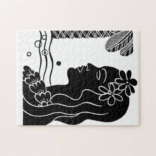 Retro Hawaiian Hula Girl Puzzle (Horizontal)