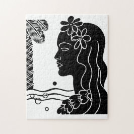 Retro Hawaiian Hula Girl Puzzle