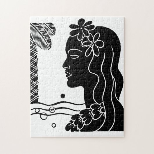 Retro Hawaiian Hula Girl Puzzle (Vertikal)