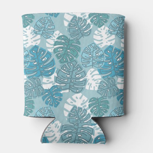 Retro Hawaiian Monstera Leaf Summer Blues Dosenkühler (Rückseite)