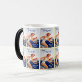 Retro Hawaiian Surf Adventure Verwandlungstasse (Vorderseite Links)