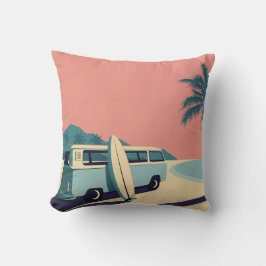 Retro Hawaiian surf Kissen