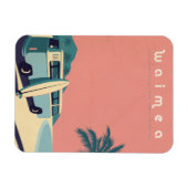 Retro Hawaiian surf Magnet (Horizontal)