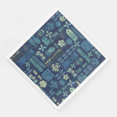 Retro Hawaiian Tiki Serviette (Ecke)
