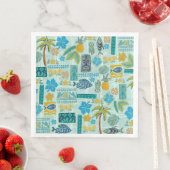 Retro Hawaiian Tiki Tropix Serviette (Beispiel)