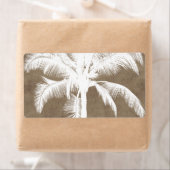 Retro Hawaiian Tropical Palm Tree Silhouette White (Insitu)