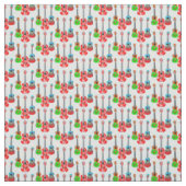 Retro Hawaiian Ukulele Floral Stoff (Muster)