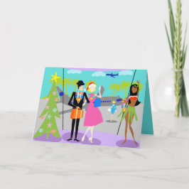 Retro Hawaiian Weihnachtskarte Feiertagskarte