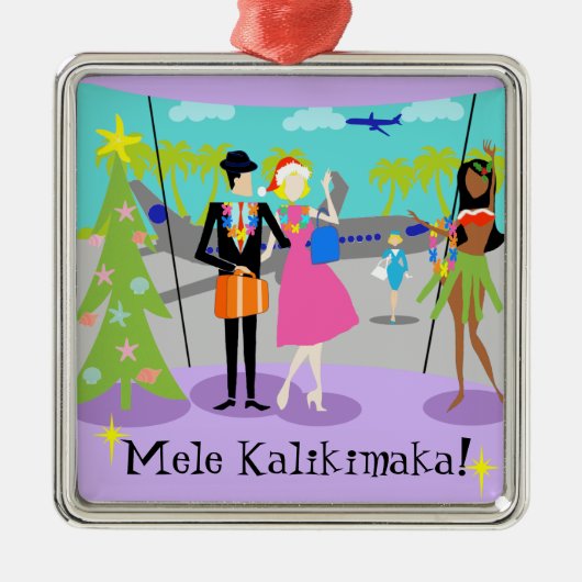 Retro Hawaiian Weihnachtsschmuck (Vorne)