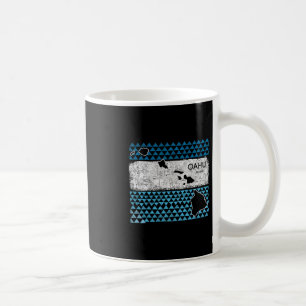 Retro Hawaiianische Insel Oahu Hawaii Vulkan Urlau Kaffeetasse