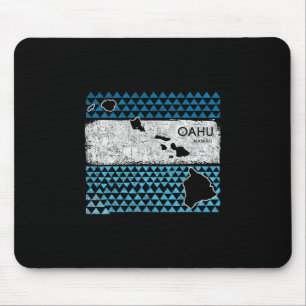 Retro Hawaiianische Insel Oahu Hawaii Vulkan Urlau Mousepad
