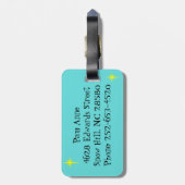 Retro Hawaiianische Weihnachtsmarke Gepäckanhänger (Rückseite vertikal)